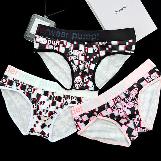 Plaid sexy soft briefs