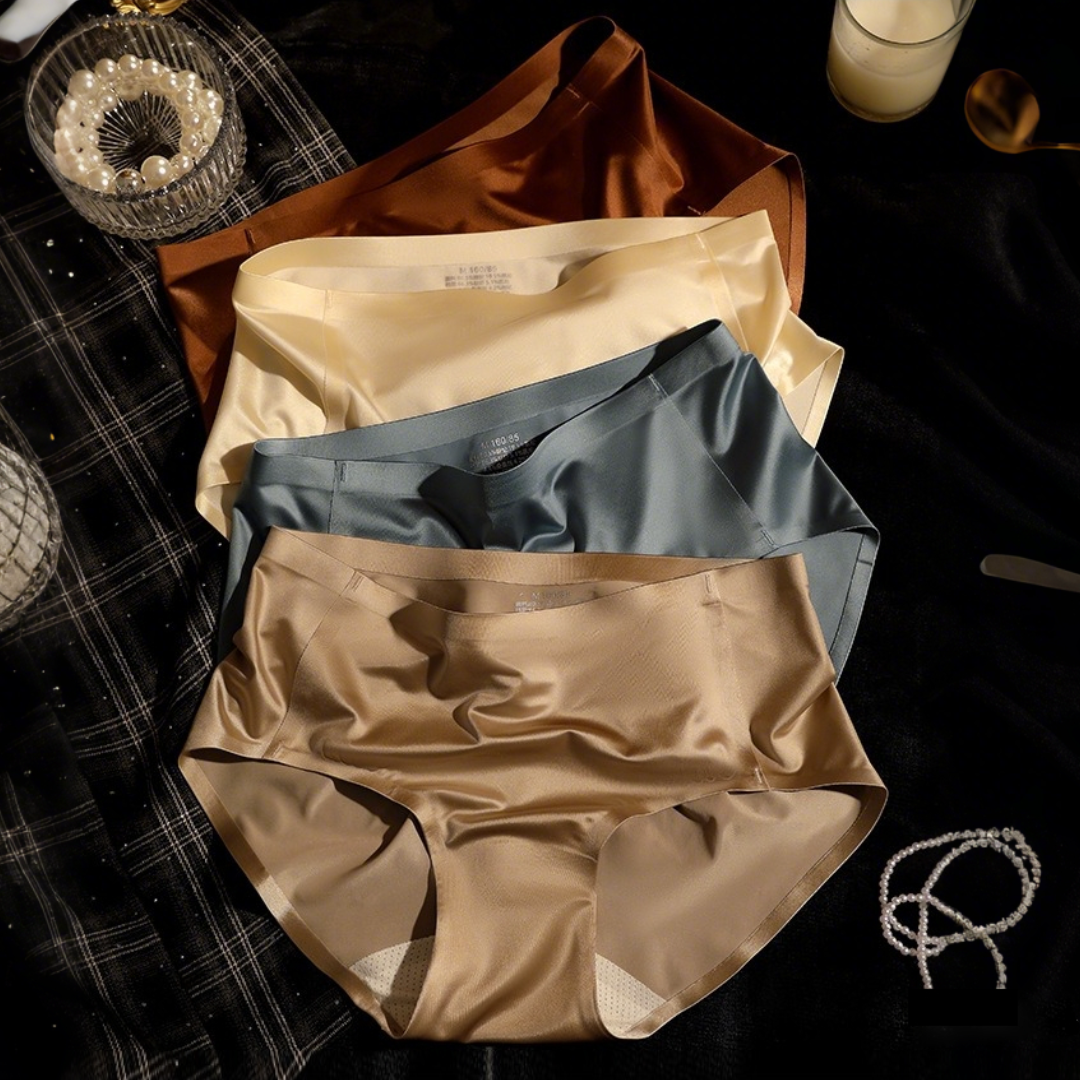 QS Pearlescent Satin Silk Panties (4 Packs)
