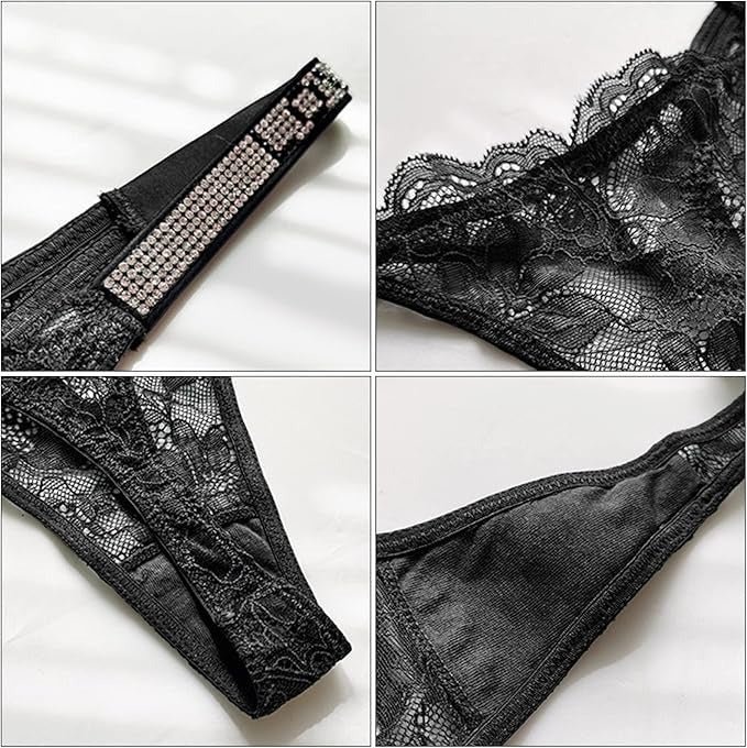 QS Female Lace Dazling Diamond Thong (3 Packs)