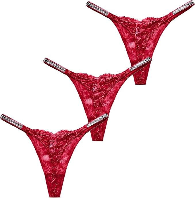 QS Female Lace Dazling Diamond Thong (3 Packs)