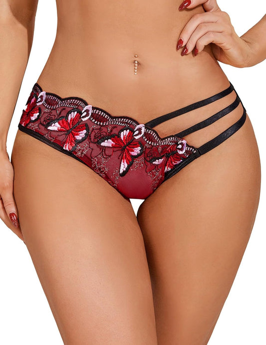 QS Butterfly Embroidery Panties (3 Packs)