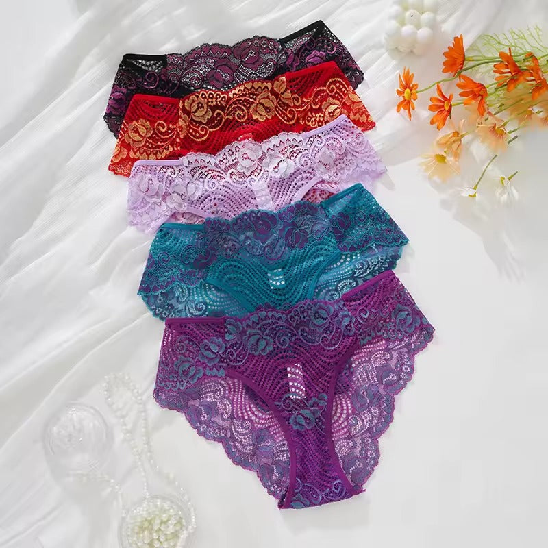 QS Lace Floral Breathable Panties