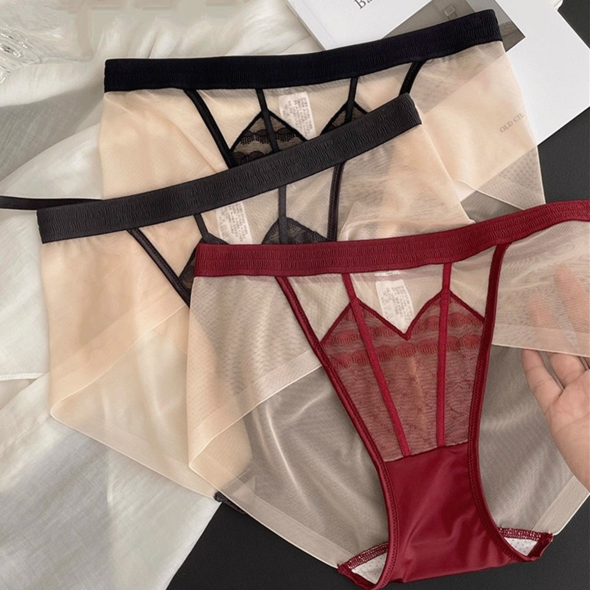 QS Seamless Lace Panties (3 Packs)