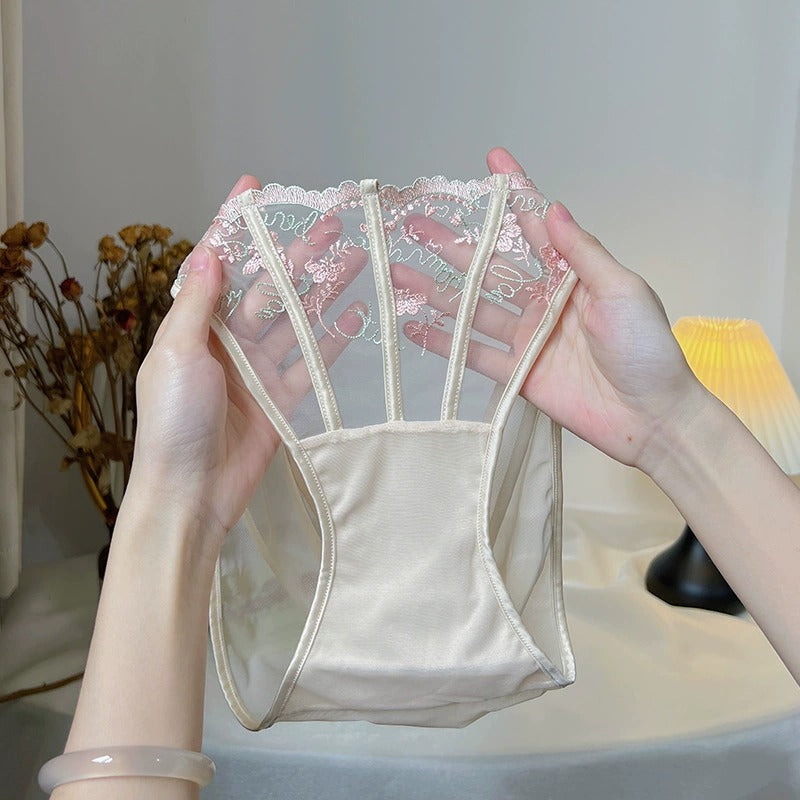 QS Lace Floral Embroidered Panties (3 Packs)