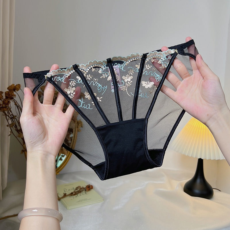 QS Lace Floral Embroidered Panties (3 Packs)