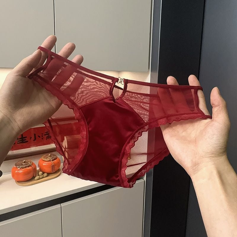 QS Satin Openwork Lace Briefs (4 Packs)