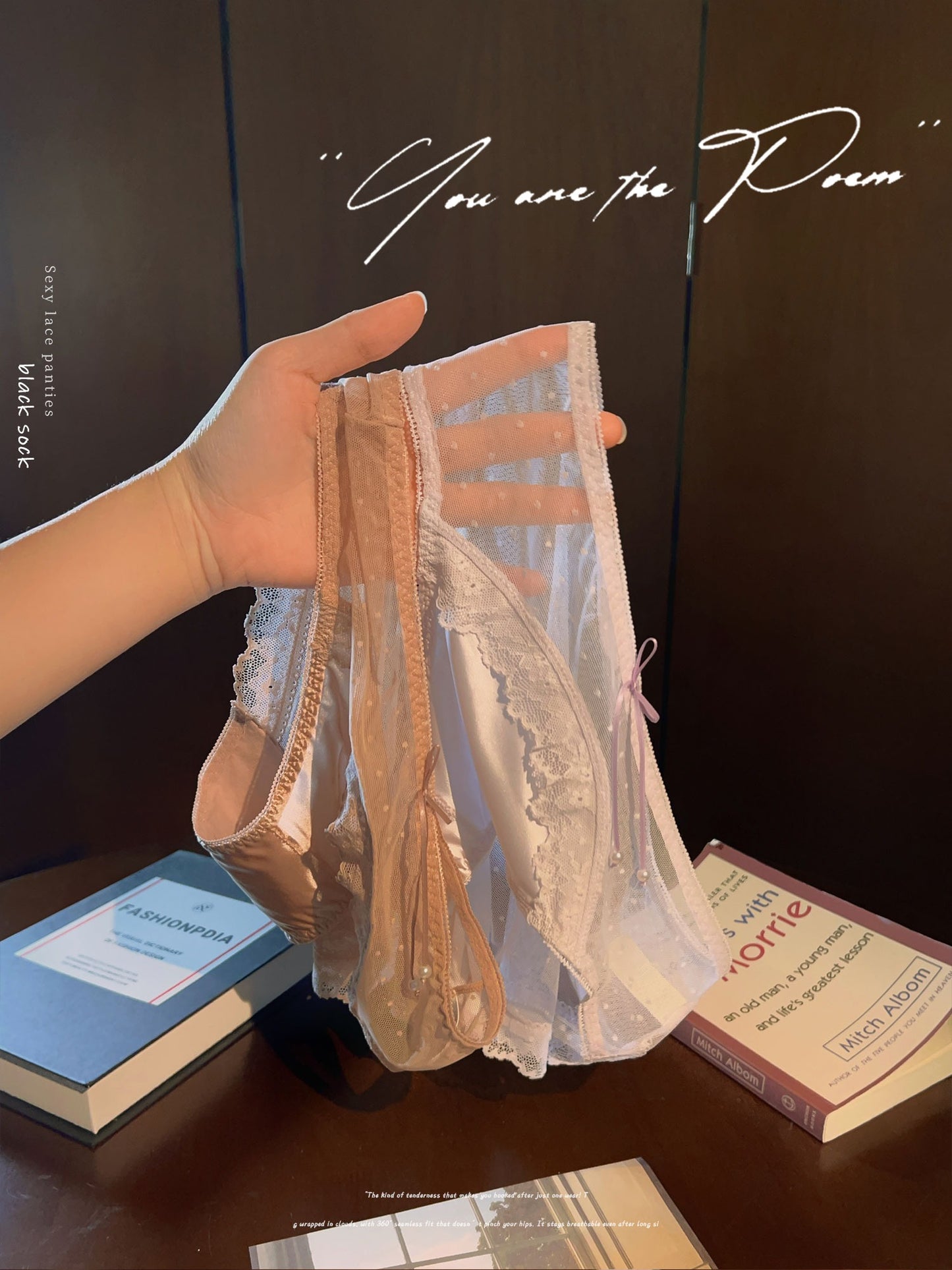 QS Polka Dot Lace Trimmed Panties (4 Packs)