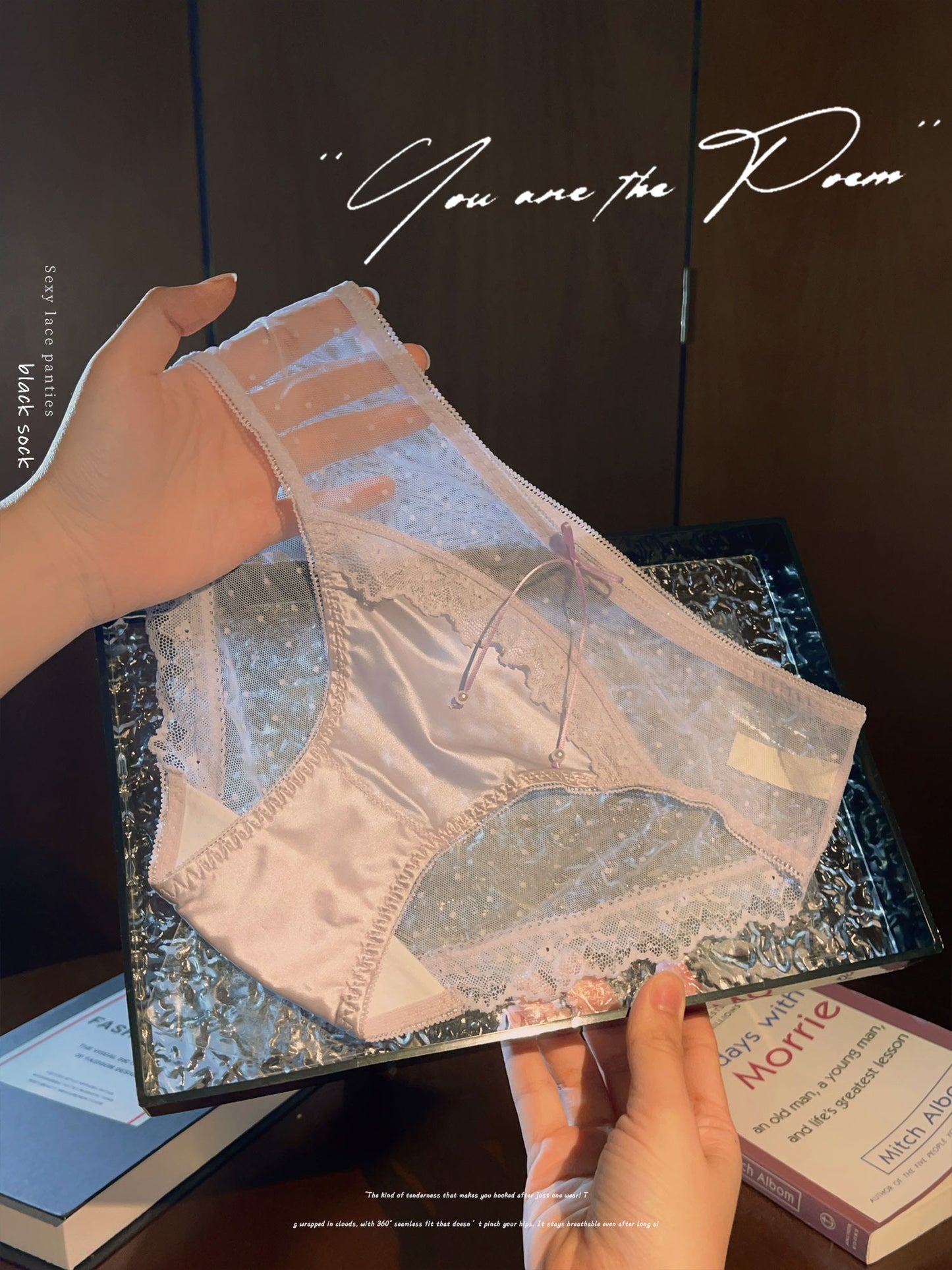 QS Polka Dot Lace Trimmed Panties (4 Packs)