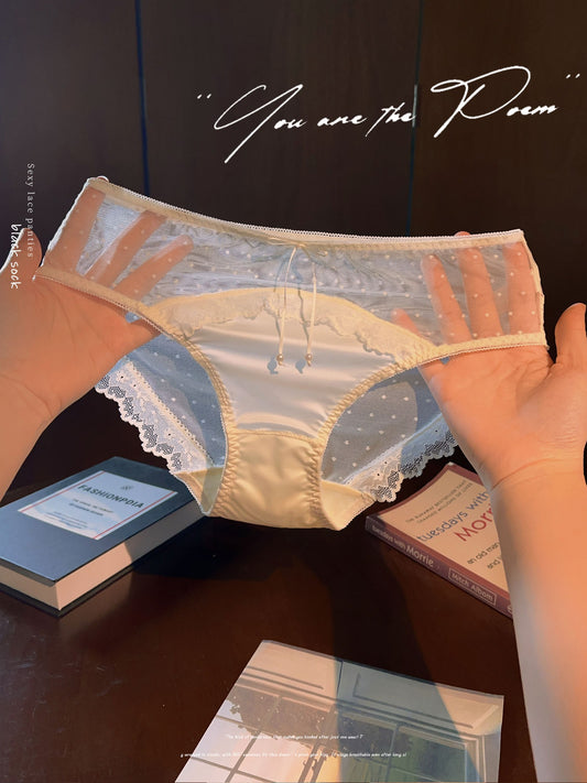 QS Polka Dot Lace Trimmed Panties (4 Packs)