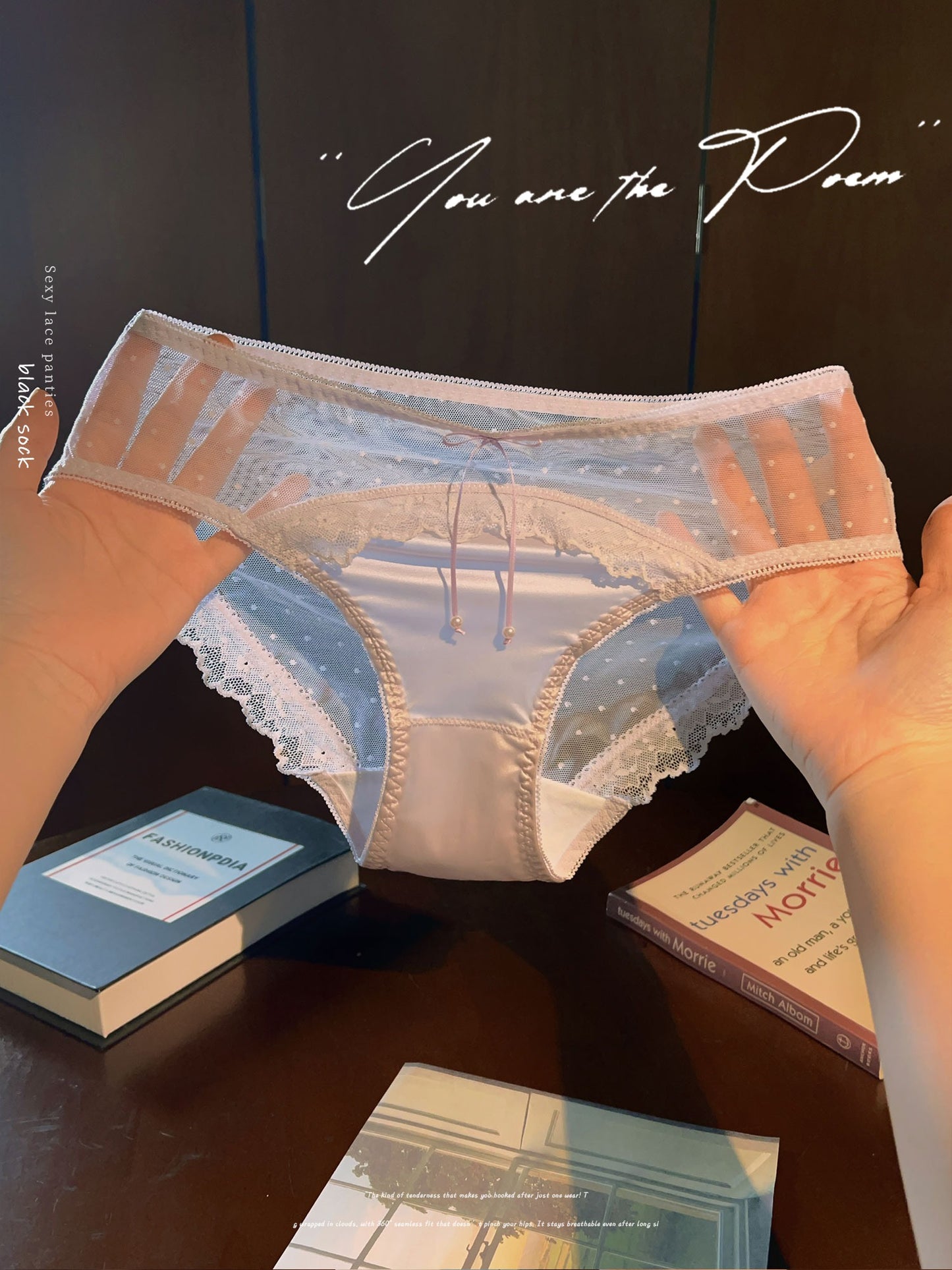 QS Polka Dot Lace Trimmed Panties (4 Packs)