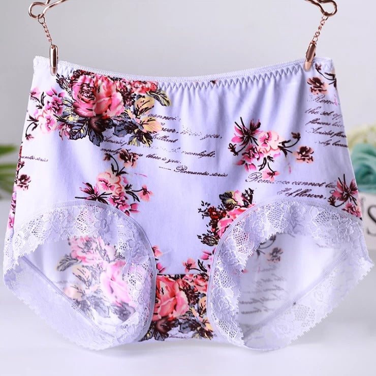 QS Luxury Printed Lace Panties (4 Packs)