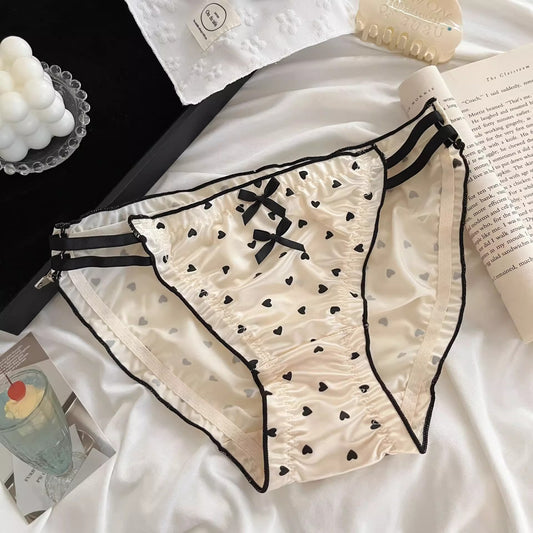 QS Satin Bow Cutout Briefs (4 Packs)