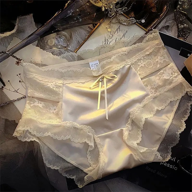 QS Luxury Satin Lace Panties (4 Packs)