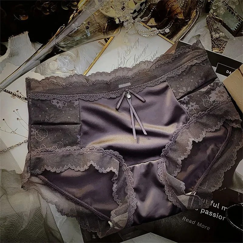 QS Luxury Satin Lace Panties (4 Packs)