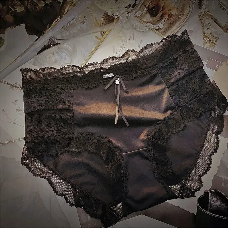 QS Luxury Satin Lace Panties (4 Packs)