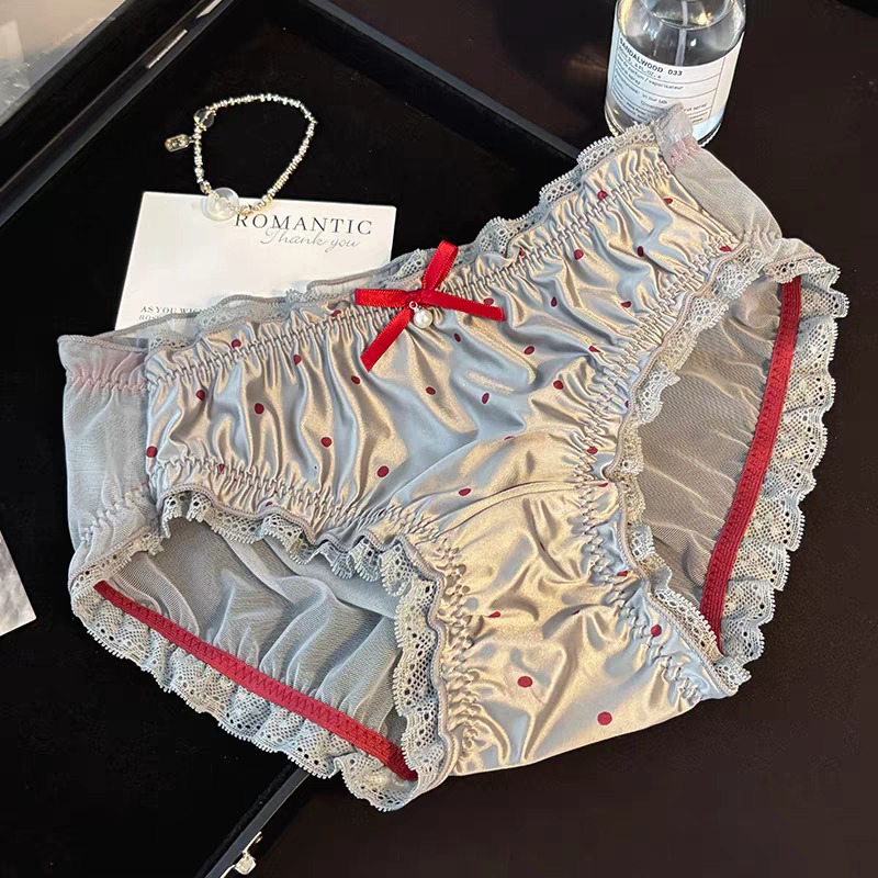 QS Retro Polka Dot Satin Briefs (4 Packs)