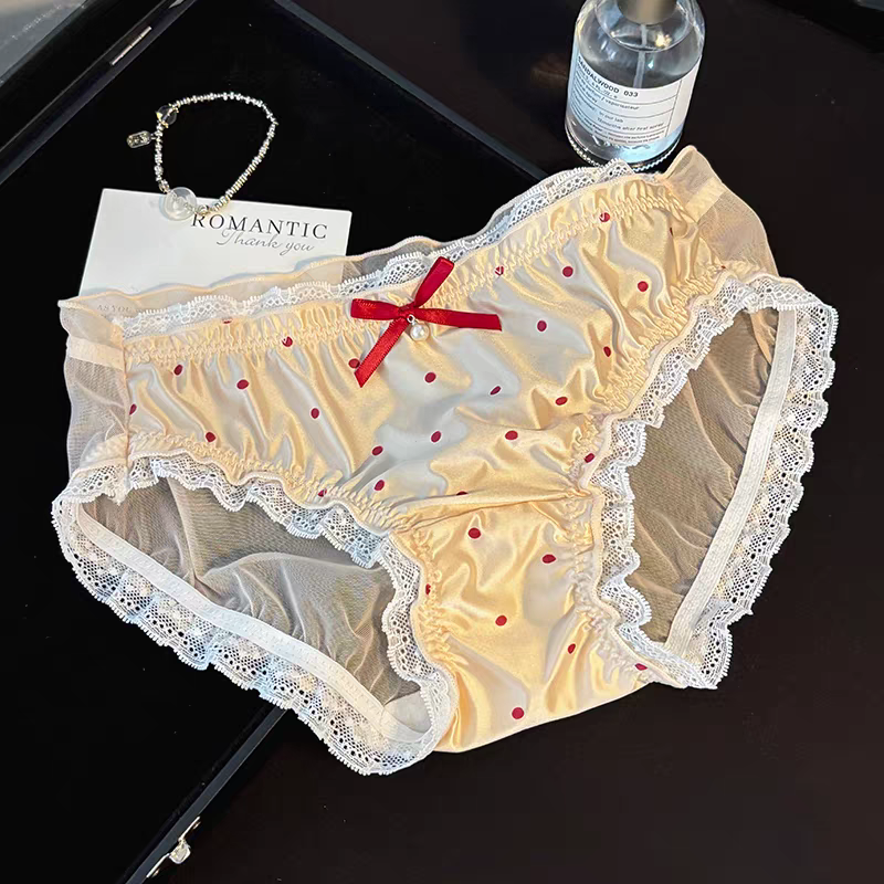 QS Retro Polka Dot Satin Briefs (4 Packs)