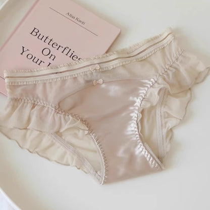 QS Pure Love Double Bow Satin Panties (4 Packs)