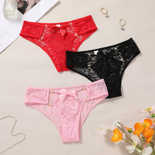 Bow & Lace Cutout Panty