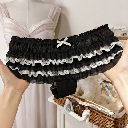 QS Bow Ruffled Lace Panties (4 Packs)