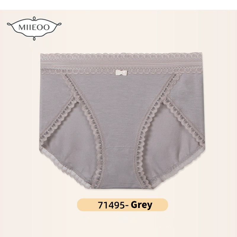 QS High-slit Lace Trim Panties (4 Packs)