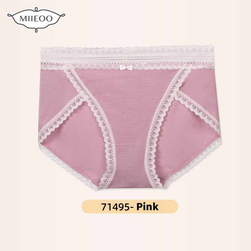 QS High-slit Lace Trim Panties (4 Packs)