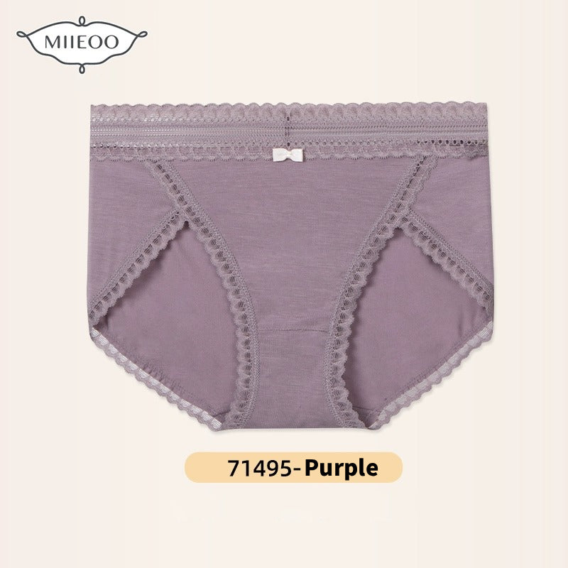 QS High-slit Lace Trim Panties (4 Packs)