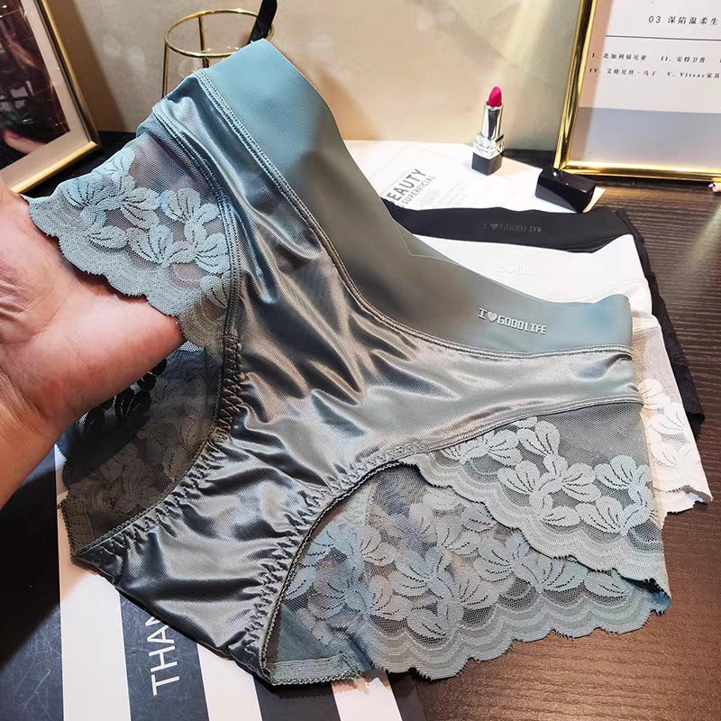 QC Lace Mid-Waist Panties for Women