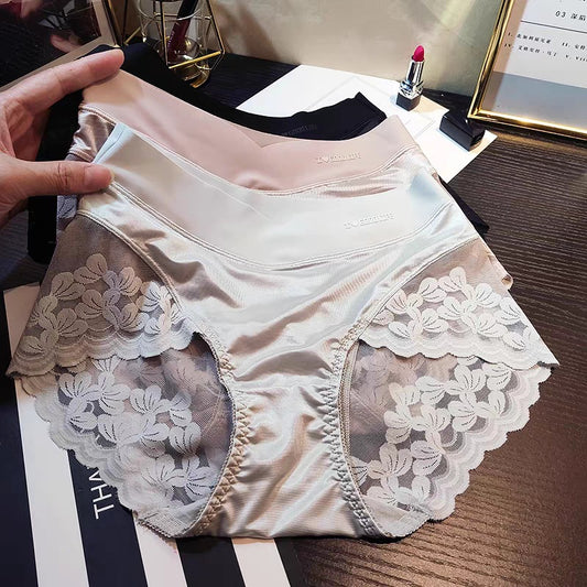 QC Lace Mid-Waist Panties for Women