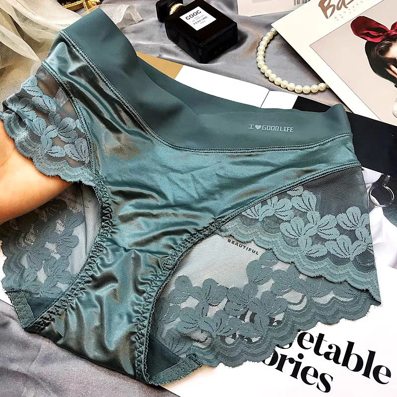QC Lace Mid-Waist Panties for Women