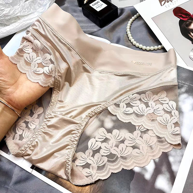 QC Lace Mid-Waist Panties for Women
