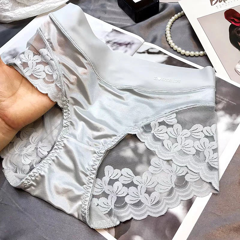 QC Lace Mid-Waist Panties for Women