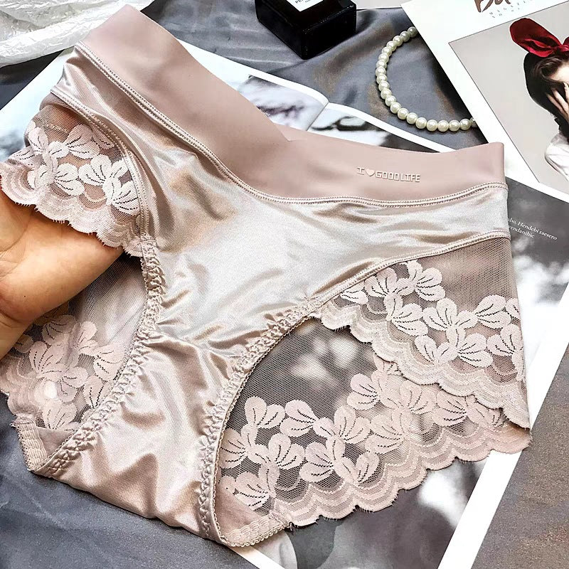 QC Lace Mid-Waist Panties for Women