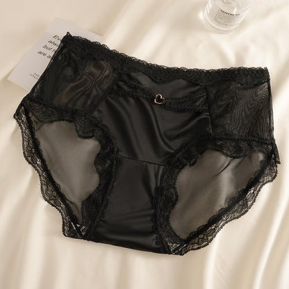 QS Retro Heart-shaped Satin Briefs (4 Packs)