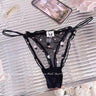 QS Sexy Embroidered Thin Strap Thong (4 Packs)
