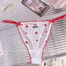 QS Sexy Embroidered Thin Strap Thong (4 Packs)