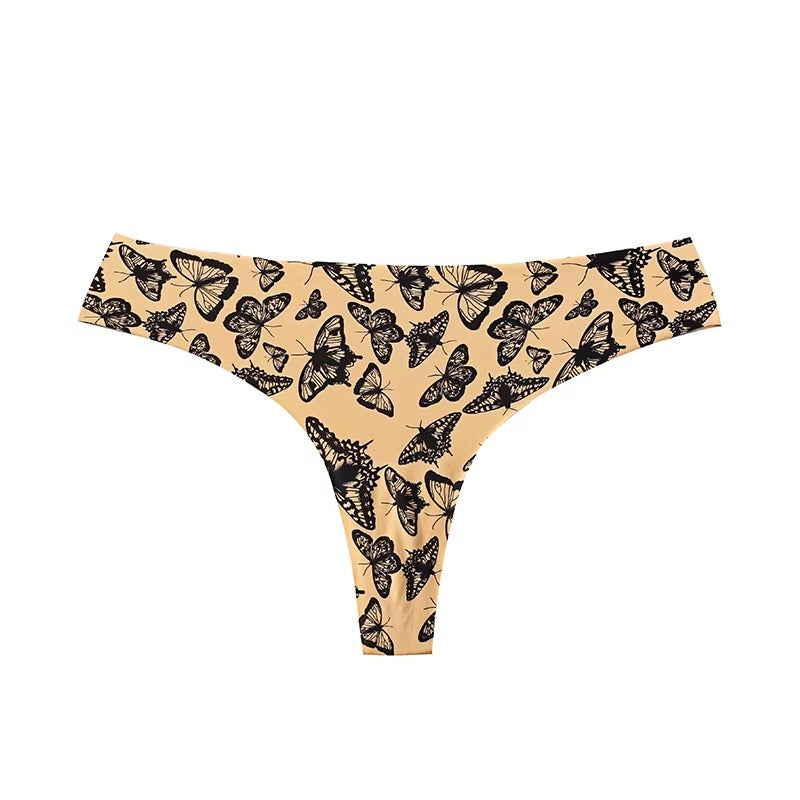 QS Butterfly Print Sport Seamless Thong (4 Packs)