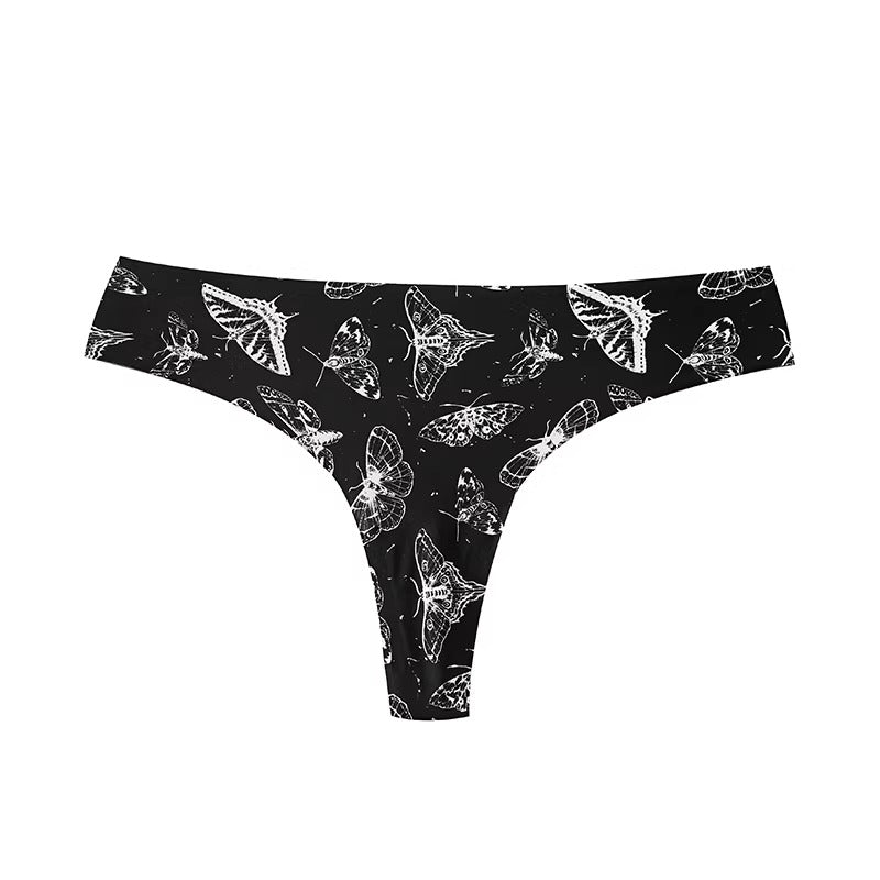 QS Butterfly Print Sport Seamless Thong (4 Packs)