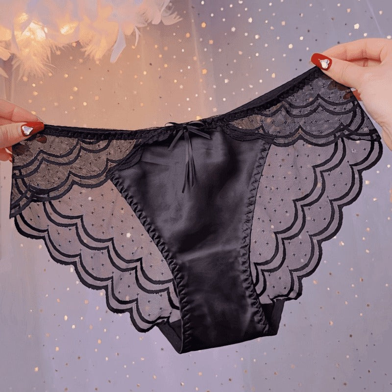 QS Satin Lace Briefs (4 Packs)