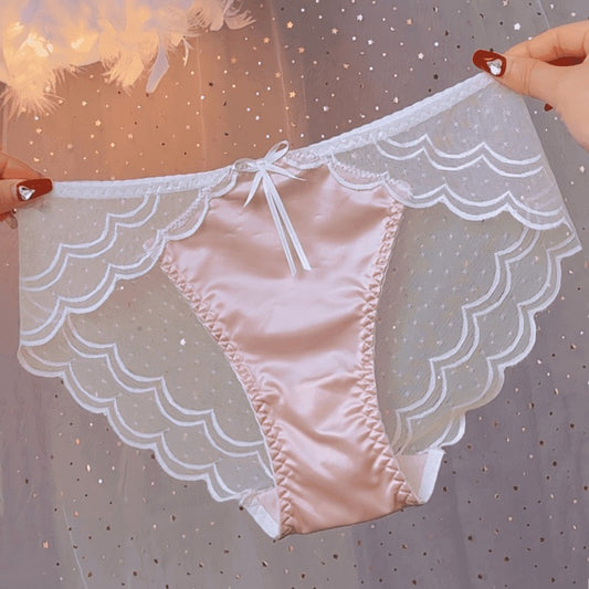 QS Satin Lace Briefs (4 Packs)