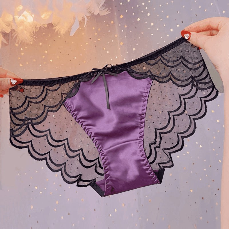 QS Satin Lace Briefs (4 Packs)