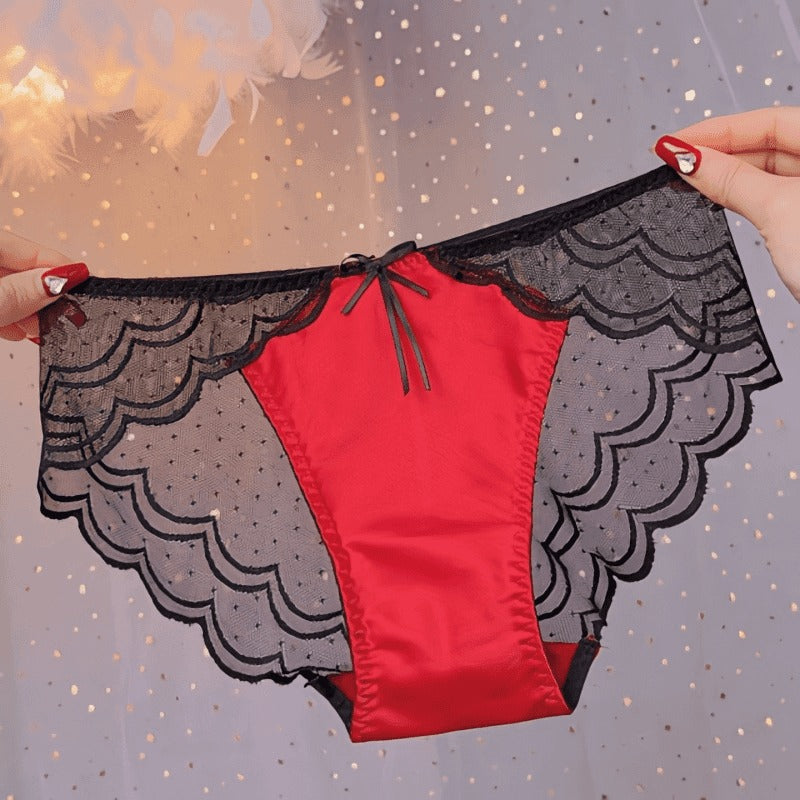 QS Satin Lace Briefs (4 Packs)