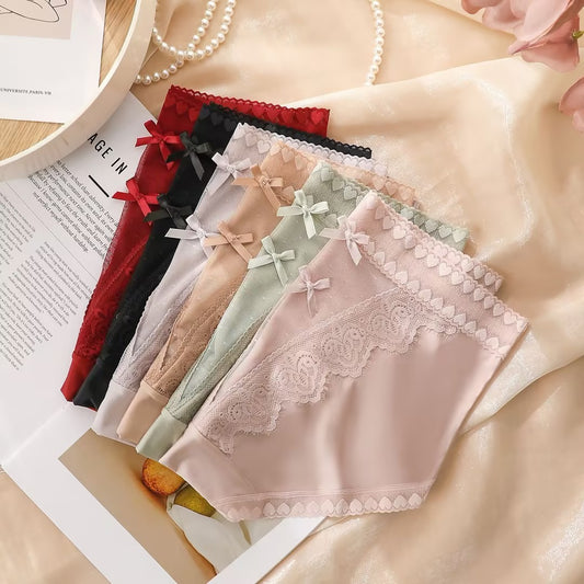 XK Women's back bow mesh panties