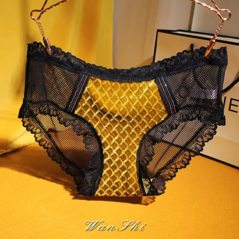QS Luxury Velvet Lace Briefs (4 Packs)