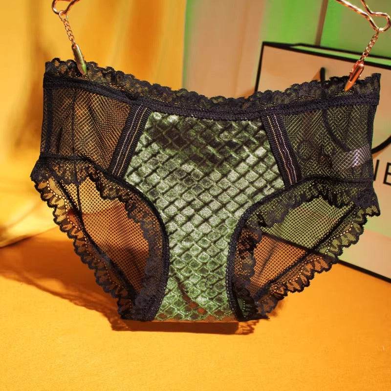 QS Luxury Velvet Lace Briefs (4 Packs)