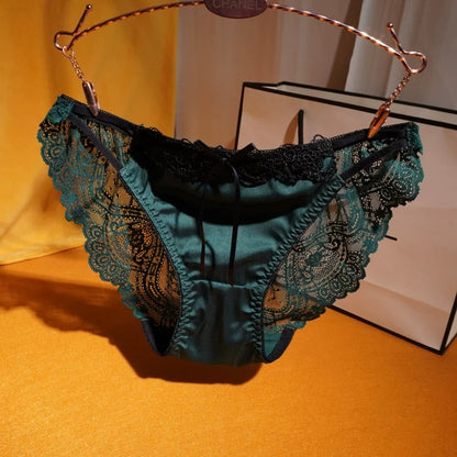 QS Luxury Satin Sexy Lace Panties