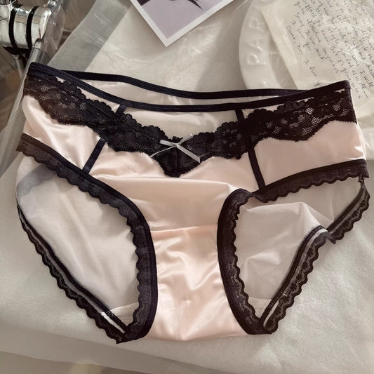 QS Silky Satin Lace Trim Panties (4 Packs)