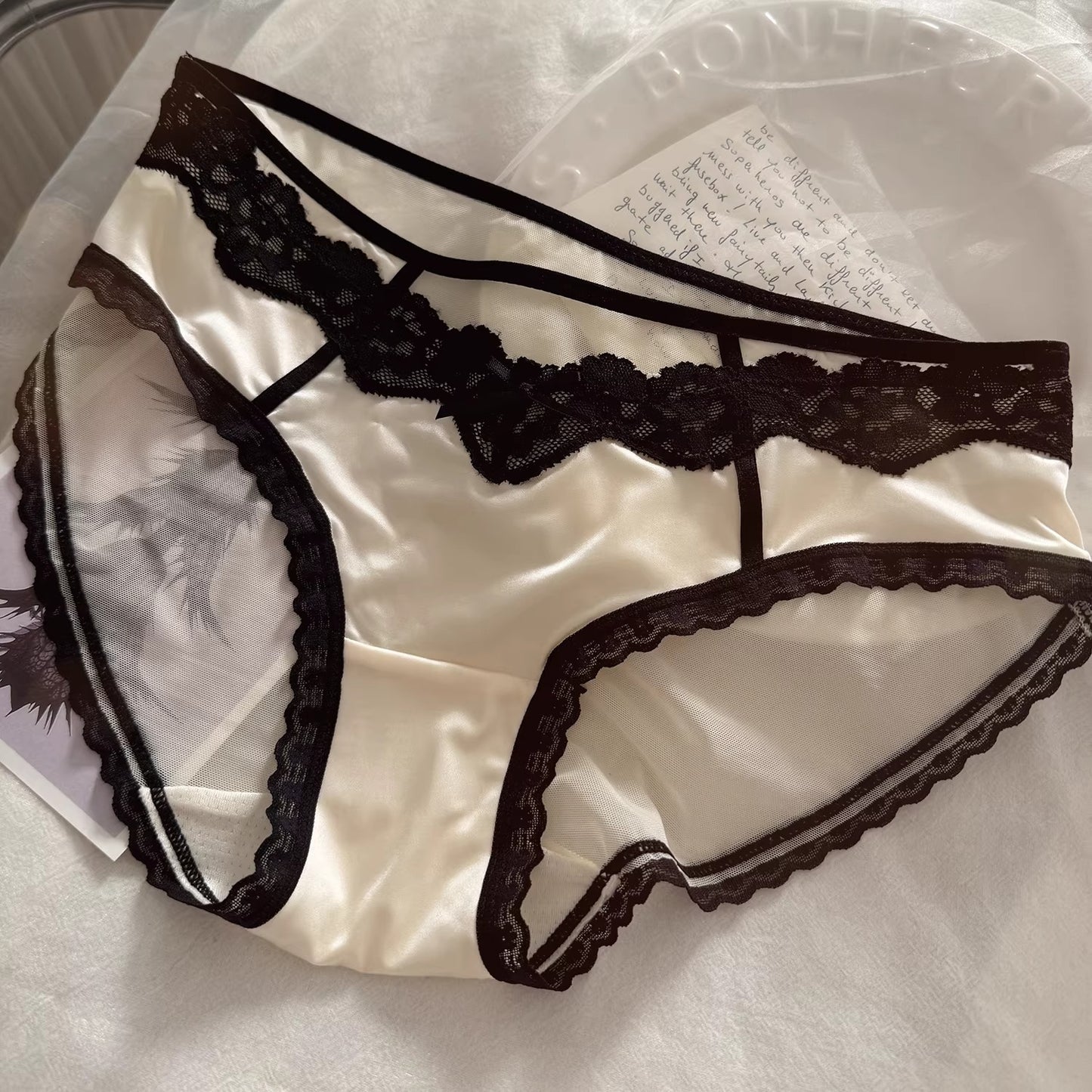 QS Silky Satin Lace Trim Panties (4 Packs)