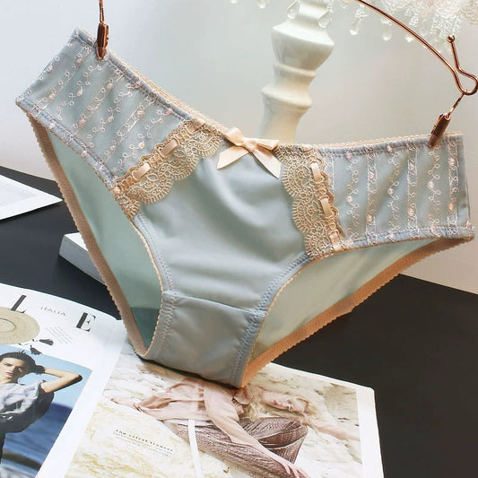 QS Sexy Lace Bow Briefs (4 Packs)