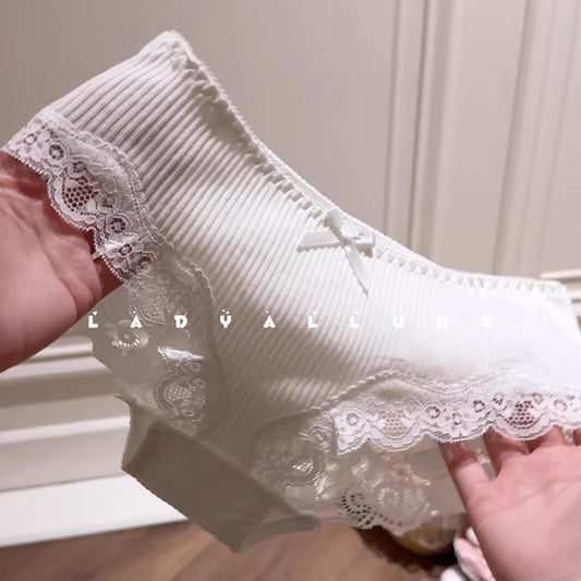 QS Soft Lace Cotton Briefs (4 Packs)